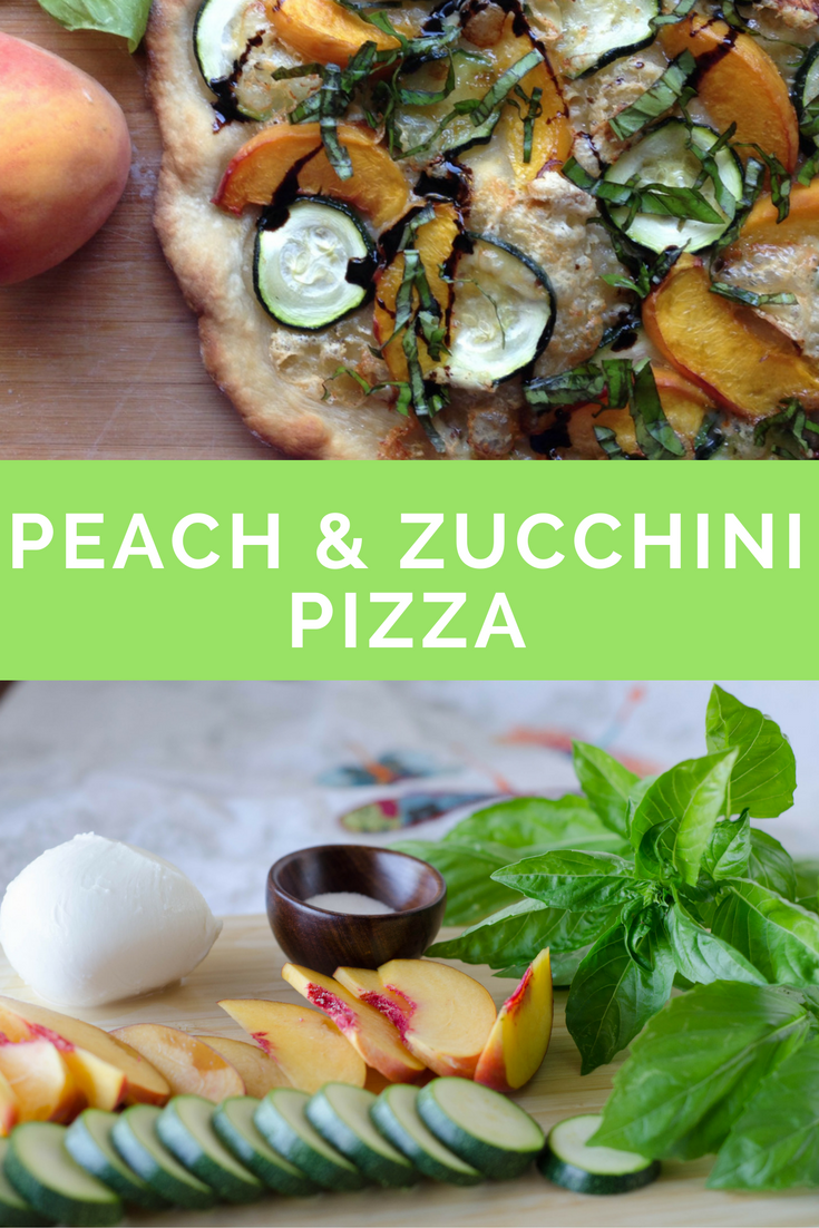 peach and zucchini pizza