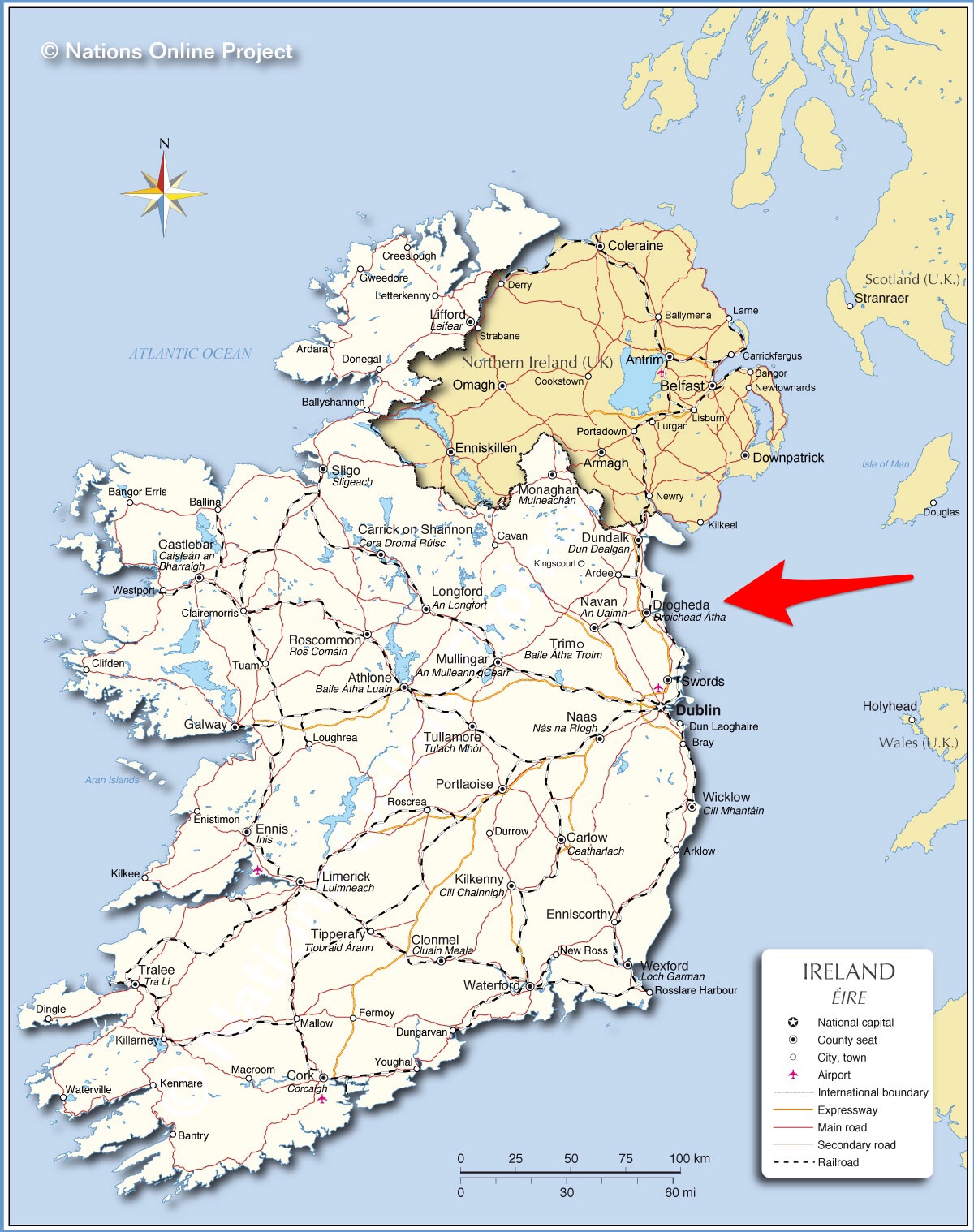 Annotated Map of Ireland