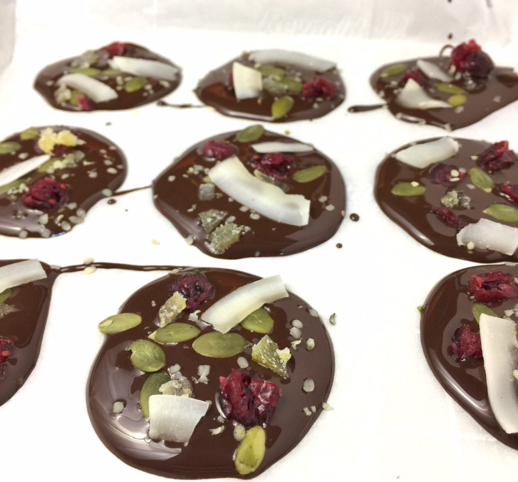 Festive Dark Chocolate Bites