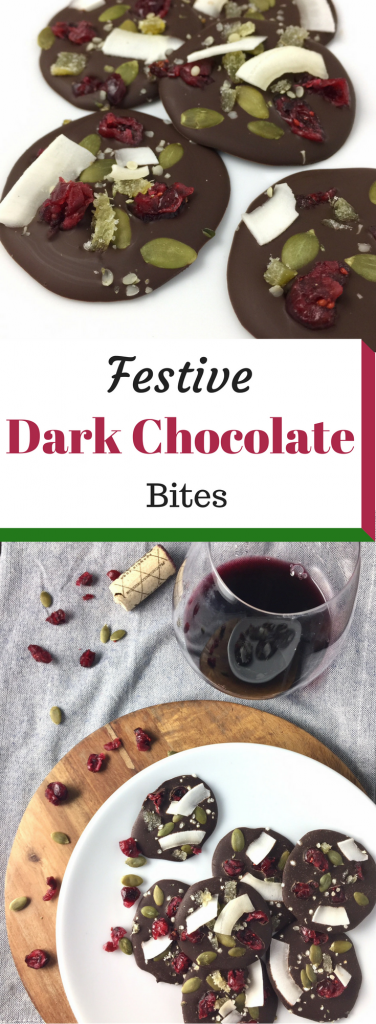 Festive Dark Chocolate Bites