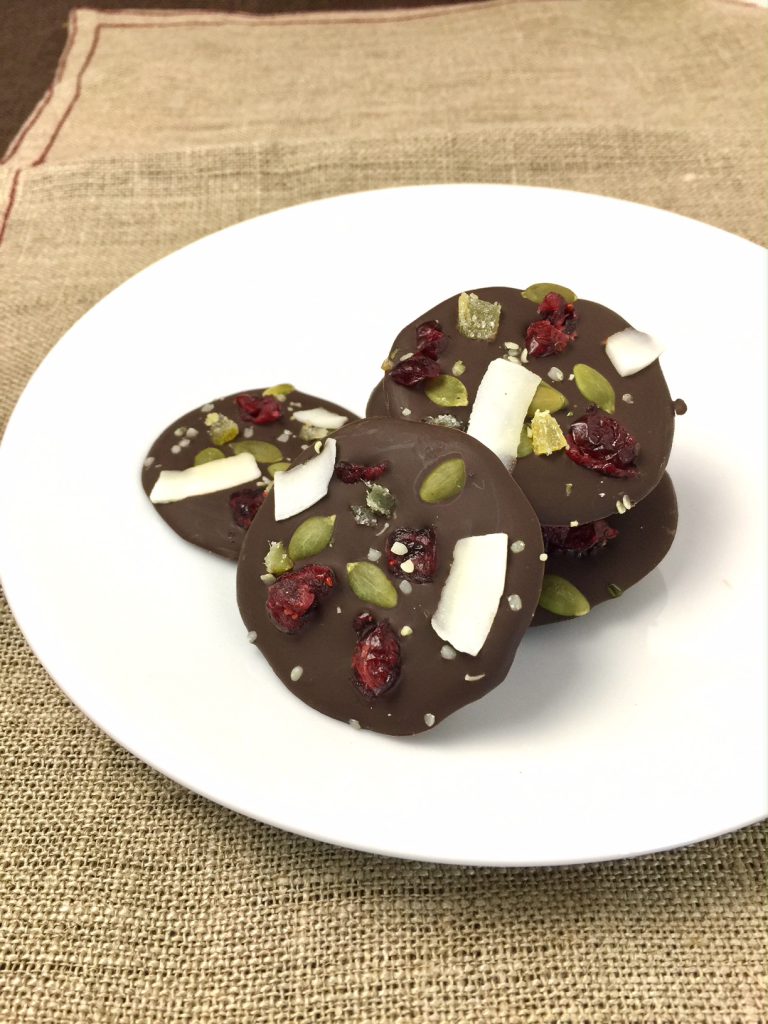 Festive Dark Chocolate Bites