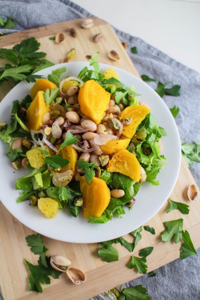 Golden Beet, White Bean, and Orange Salad