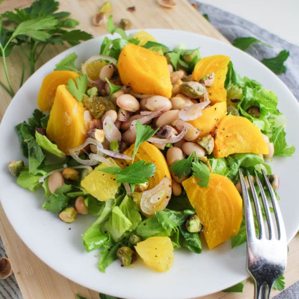 Golden Beet, White Bean, and Orange Salad