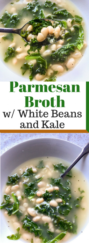 Parmesan Broth with White Beans and Kale Pin