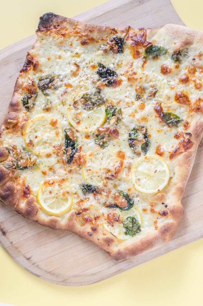 Smoked Mozzarella Lemon Pizza