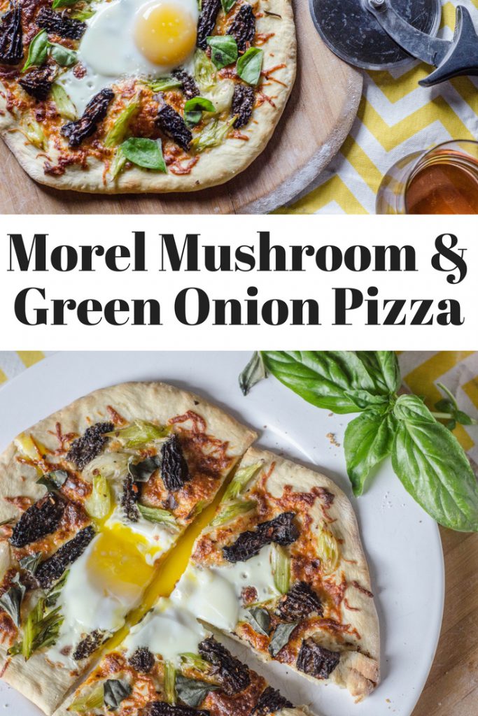 Morel Mushroom and Green Onion Pizza