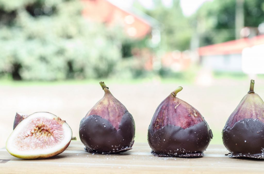 Dark Chocolate Dipped Figs with Sea Salt