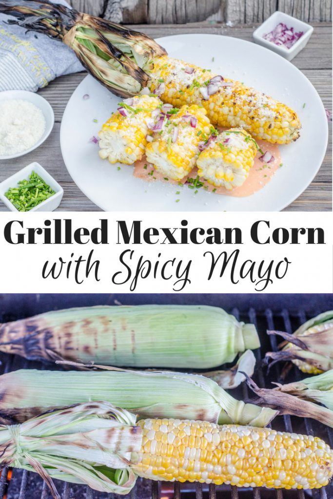 Grilled Mexican Corn with Spicy Mayo