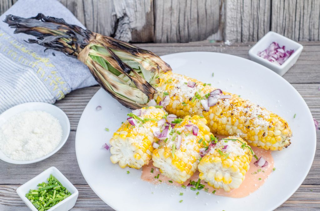 Grilled Mexican Street Corn with Spicy Mayo