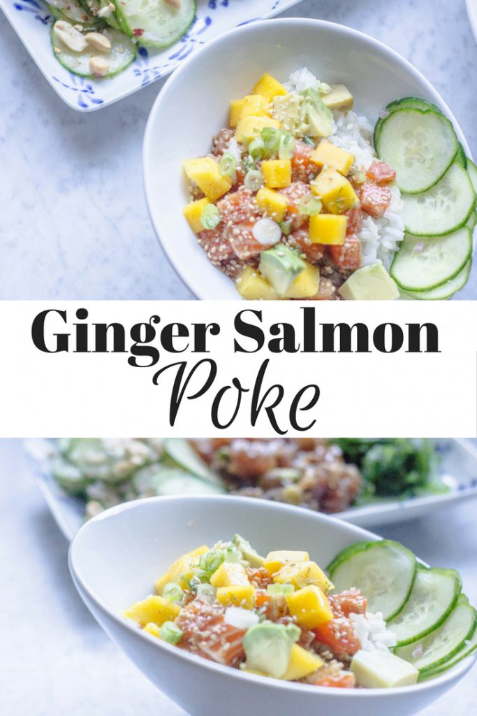 Ginger Salmon Poke with Mango and Avocado