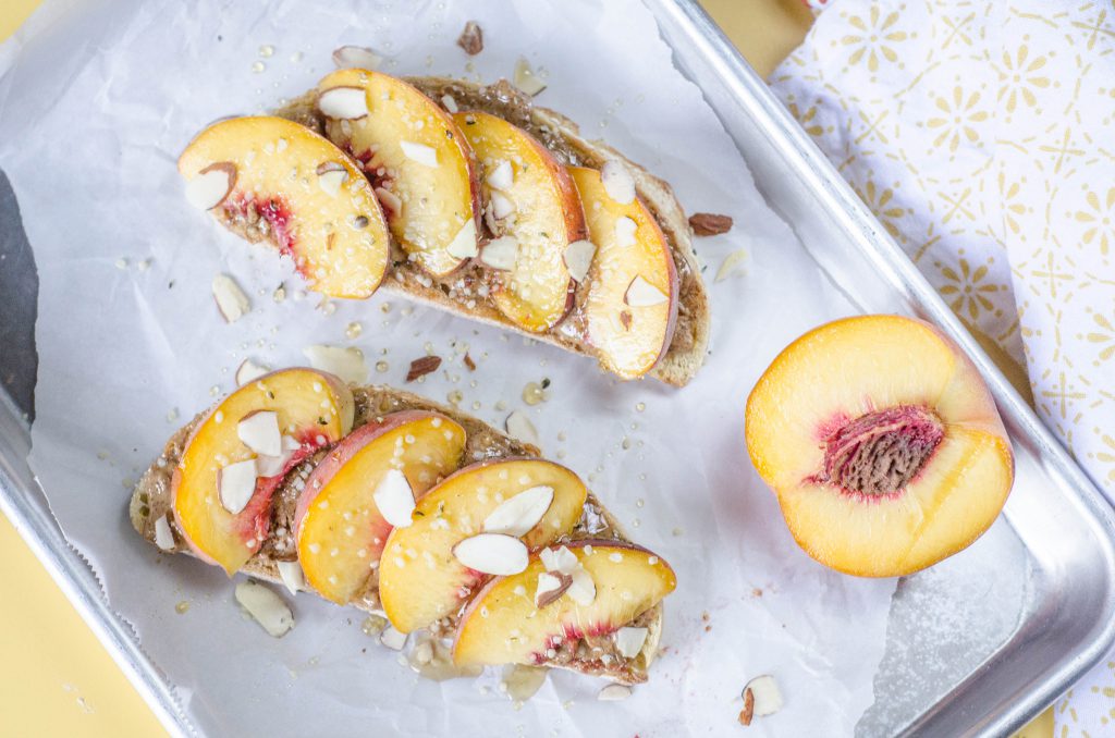Almond Butter and Peach Toast