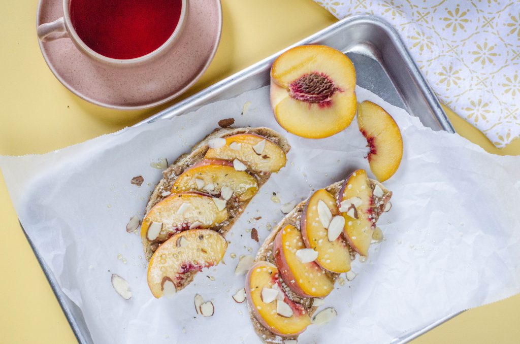 Almond Butter and Peach Toast