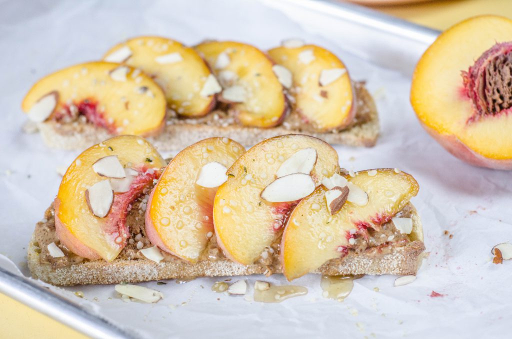 Almond Butter and Peach Toast