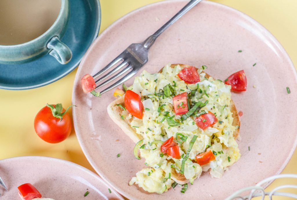 Zucchini Scramble Toast