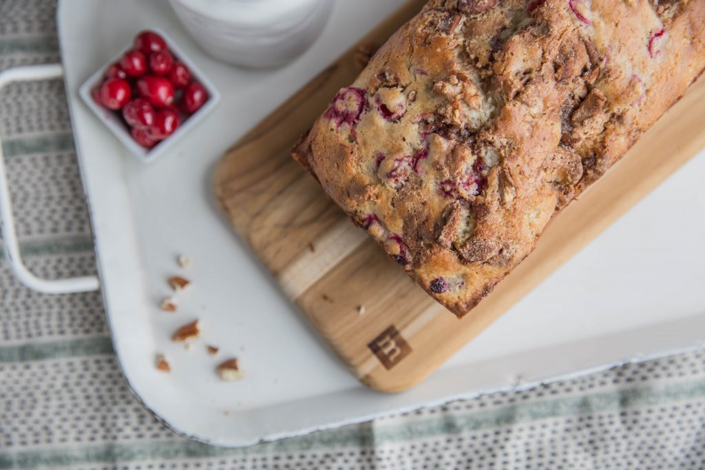 Cranberry Nut Bread overhead shot