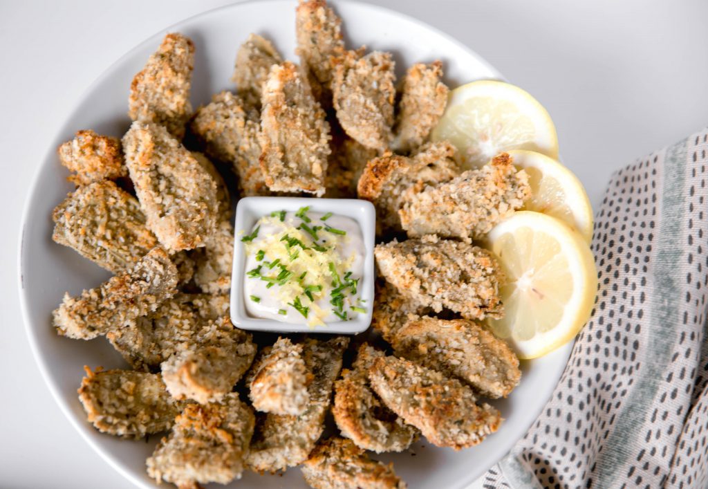 Crispy Artichoke Hearts with Lemon Aioli 