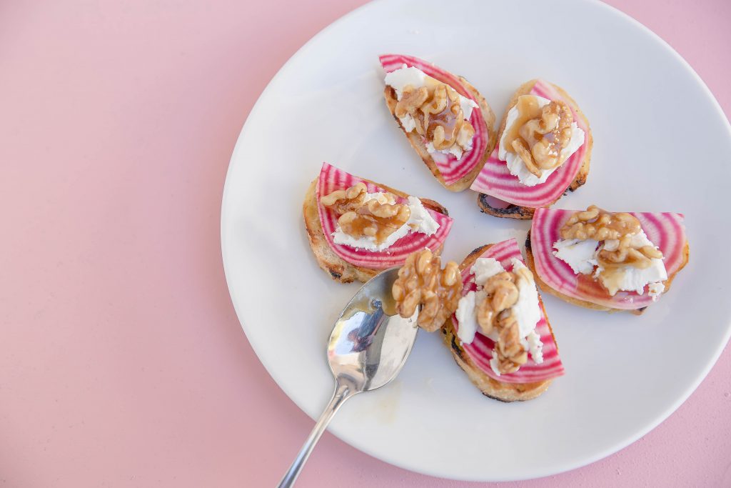 Maple Walnut Crostini with Goat Cheese-2