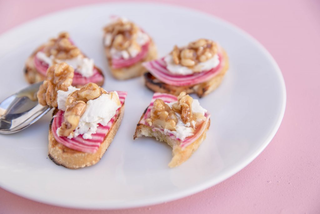 Maple Walnut Crostini with Goat Cheese-2